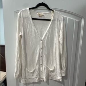 Michael kors white cardigan top